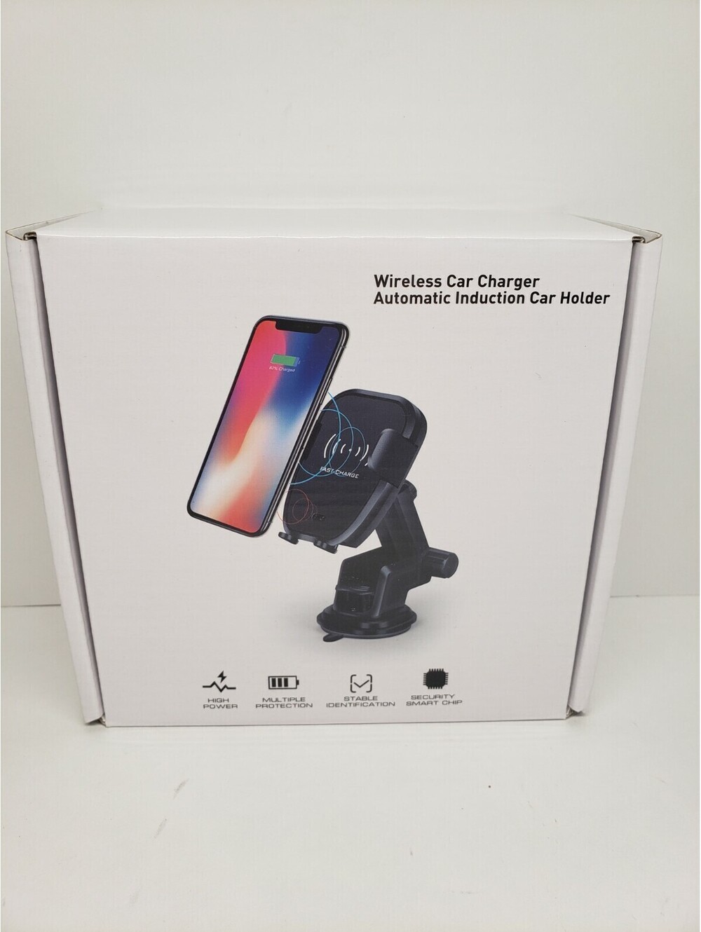 Wireless charging car mount motorized arms
